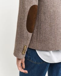 Veste blazer courte regular fit à chevrons