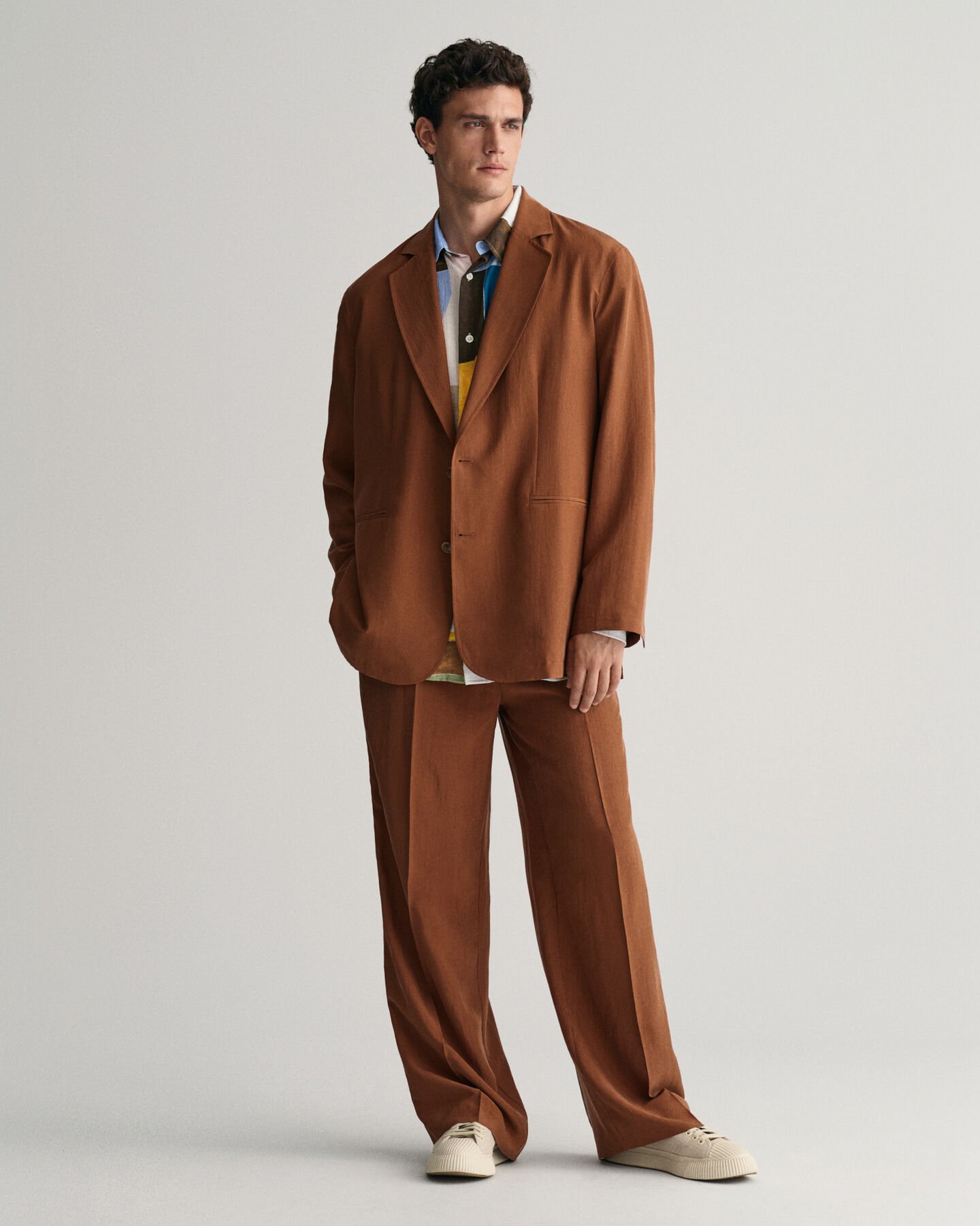 Veste blazer de costume relaxed fit en soie