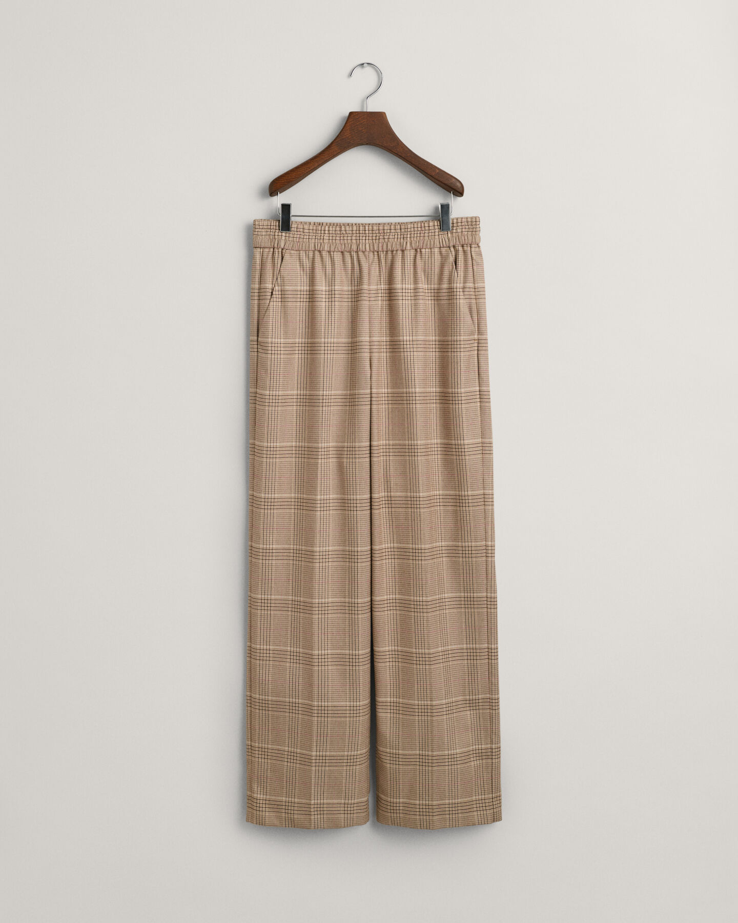 Pantalon relaxed fit &agrave; carreaux Pull-On