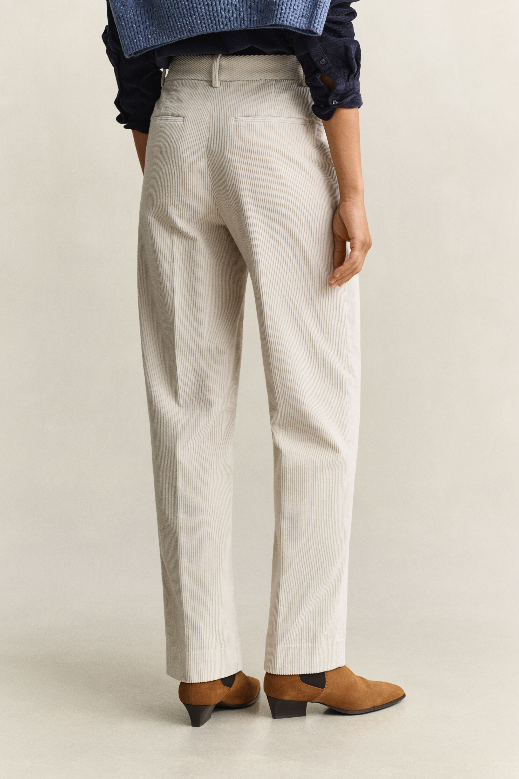 Geklede corduroy broek
