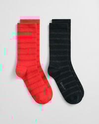 Coffret cadeau de 2 paires de chaussettes à rayures métallisées