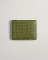 Portefeuille en cuir Signature Weave