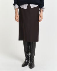 Jupe crayon midi en laine mélangée