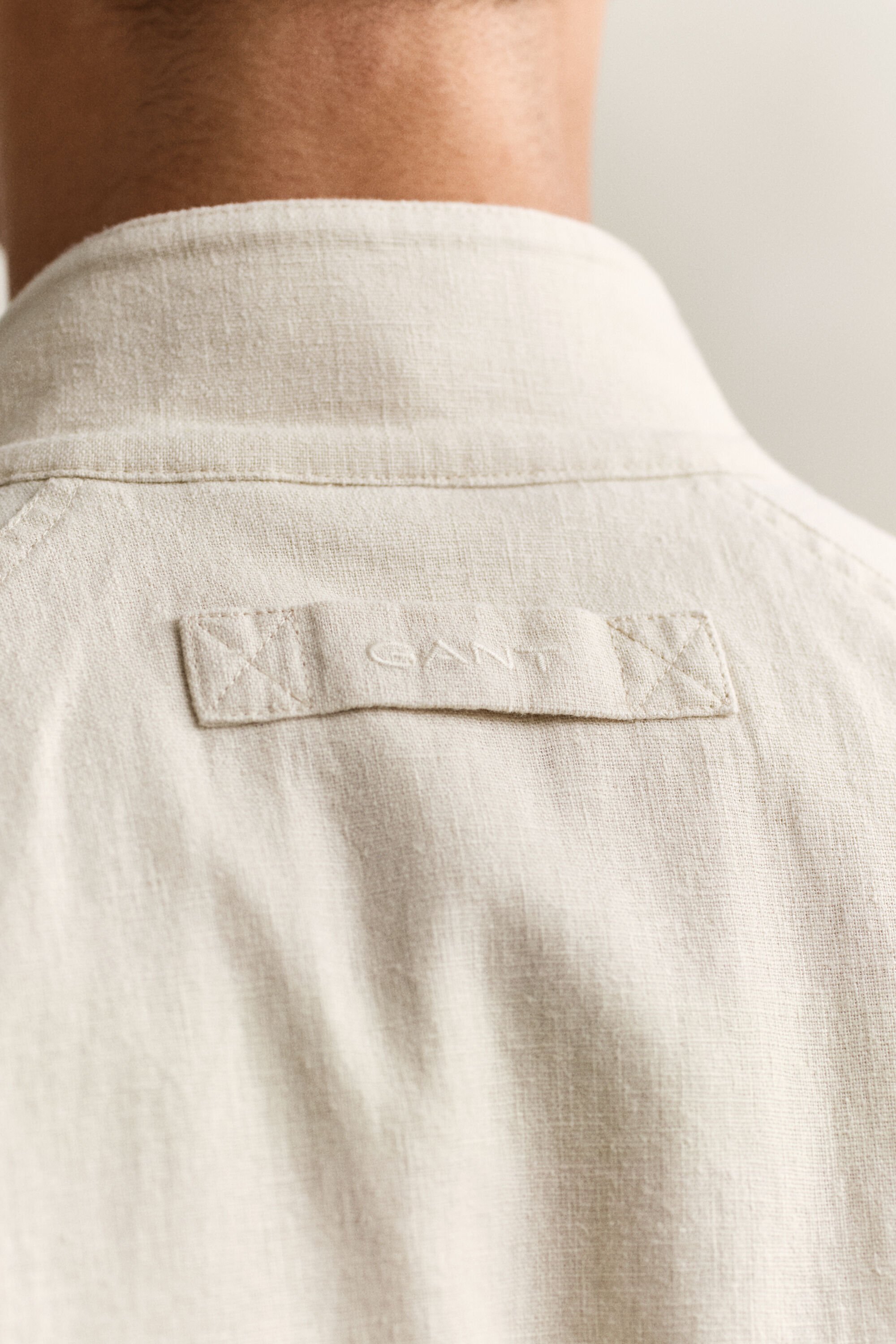 Veste Harrington en lin mélangé