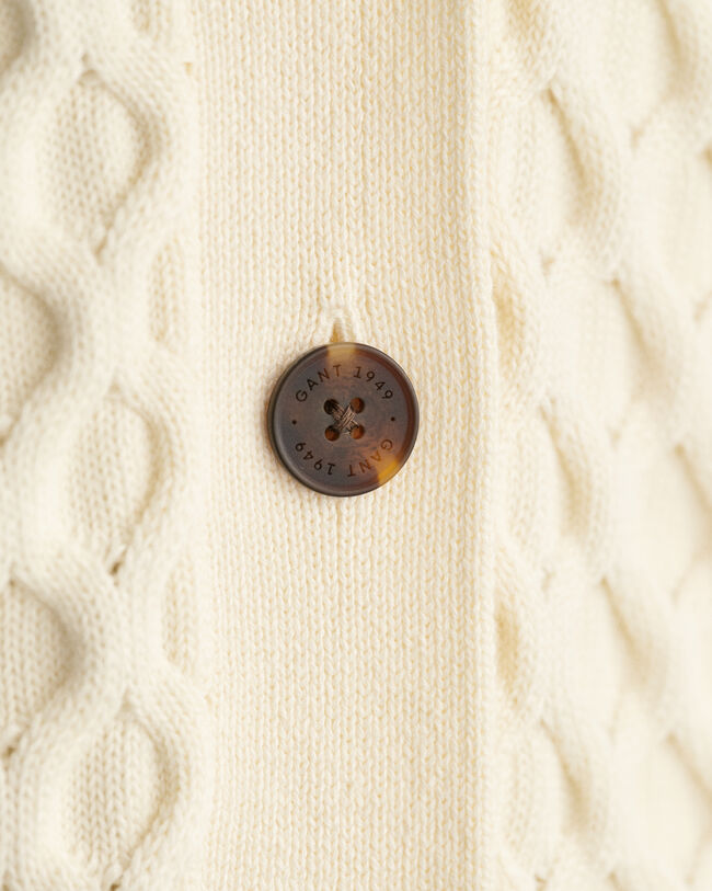 Gebreid vest met textuur