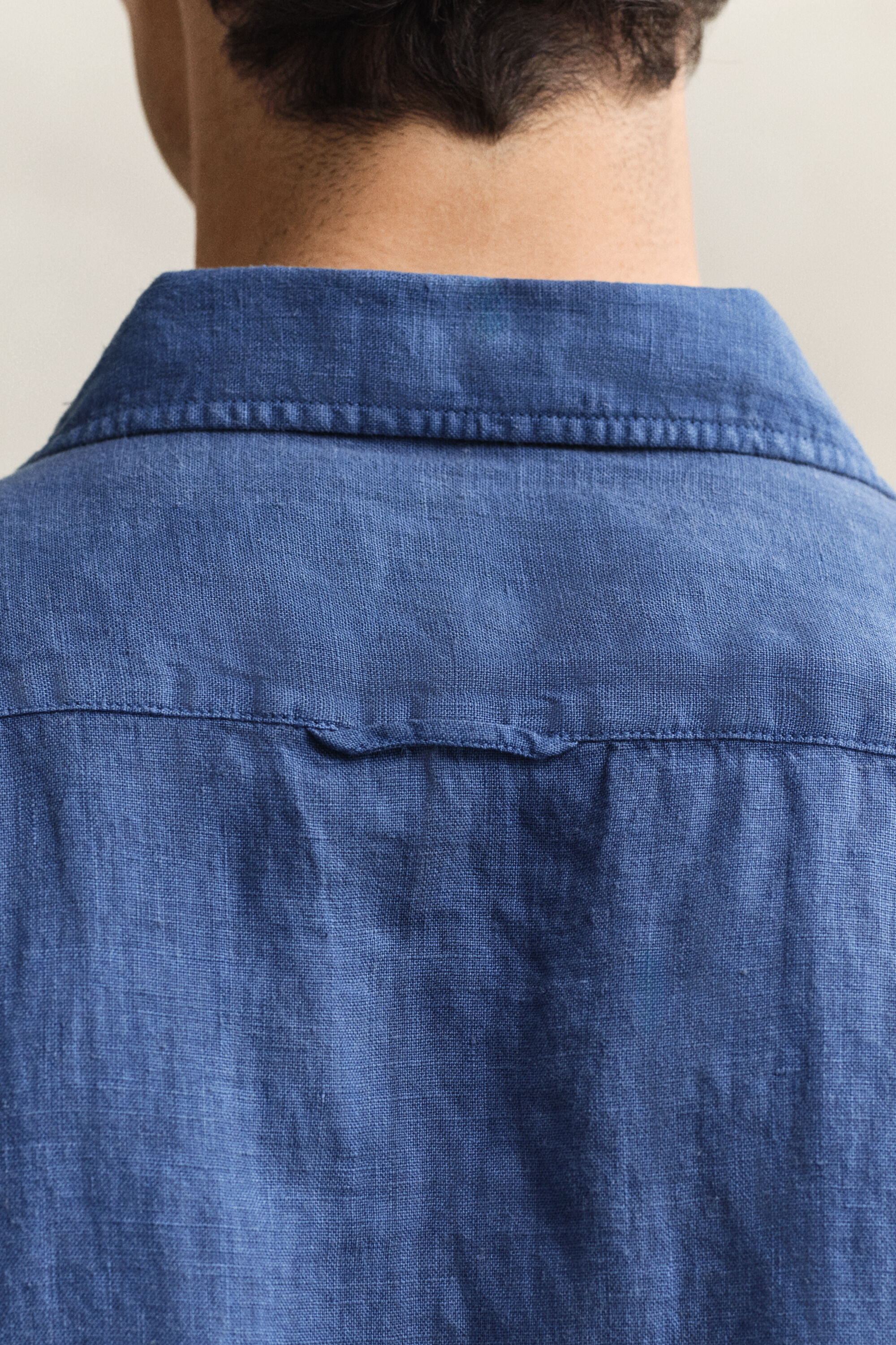 Linnen overhemd met korte mouwen