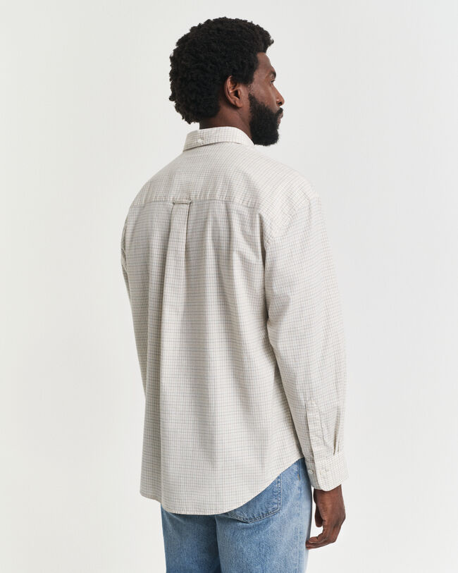 Chemise ultra-ample en coton Oxford à carreaux Luxury