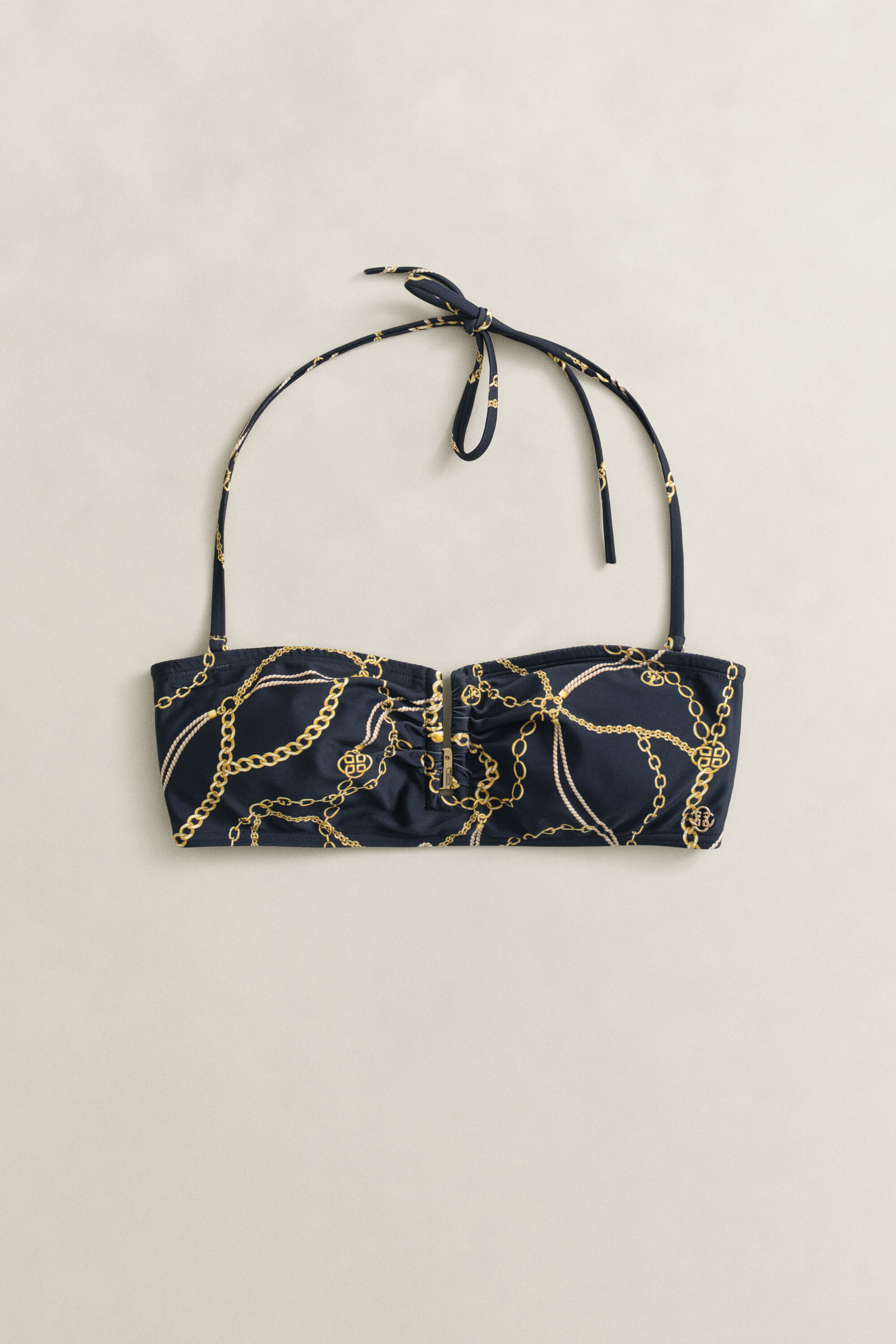 Bandeaubikini met kettingprint