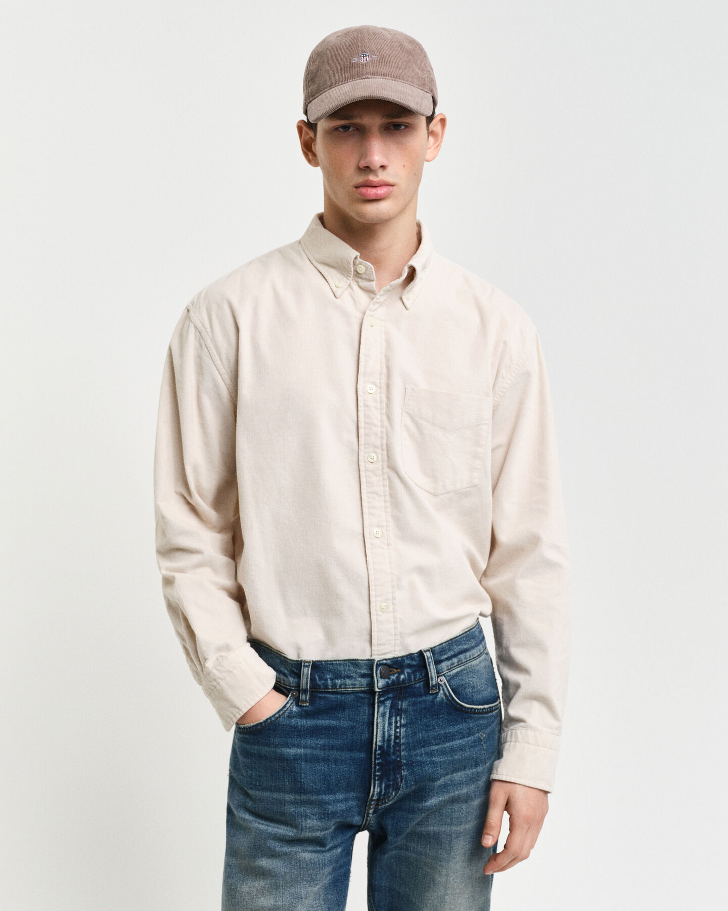 Relaxed Fit corduroy hemd