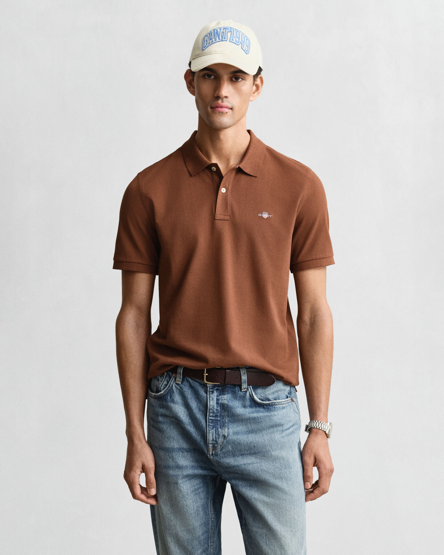 Regular Fit Shield piqué poloshirt