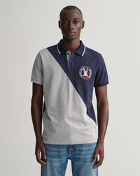 Sail Graphic piqu&eacute; poloshirt met diagonale brede strepen