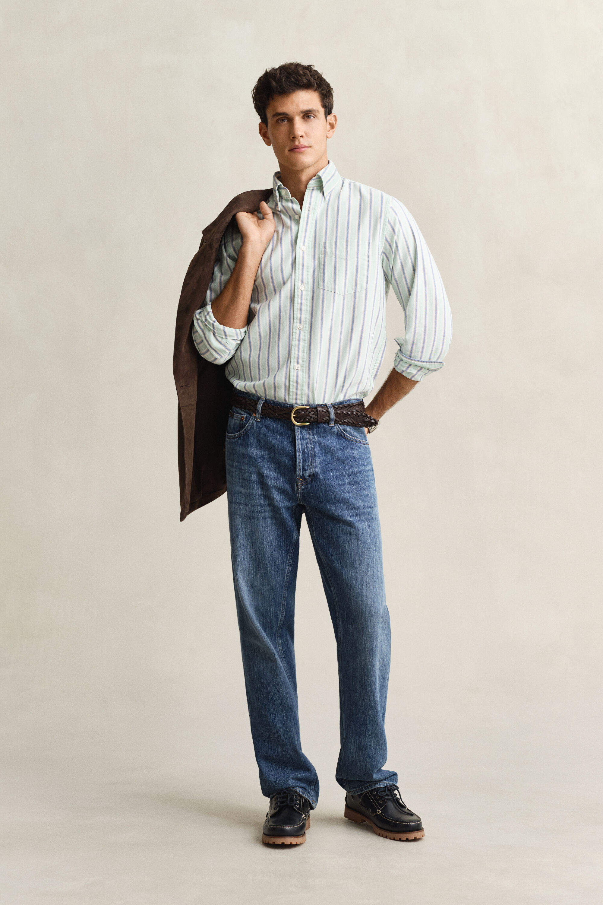 Chemise en coton Oxford à rayures Archive