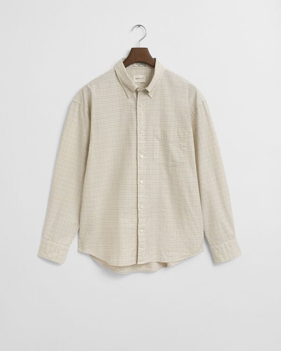 Chemise ultra-ample en coton Oxford à carreaux Luxury