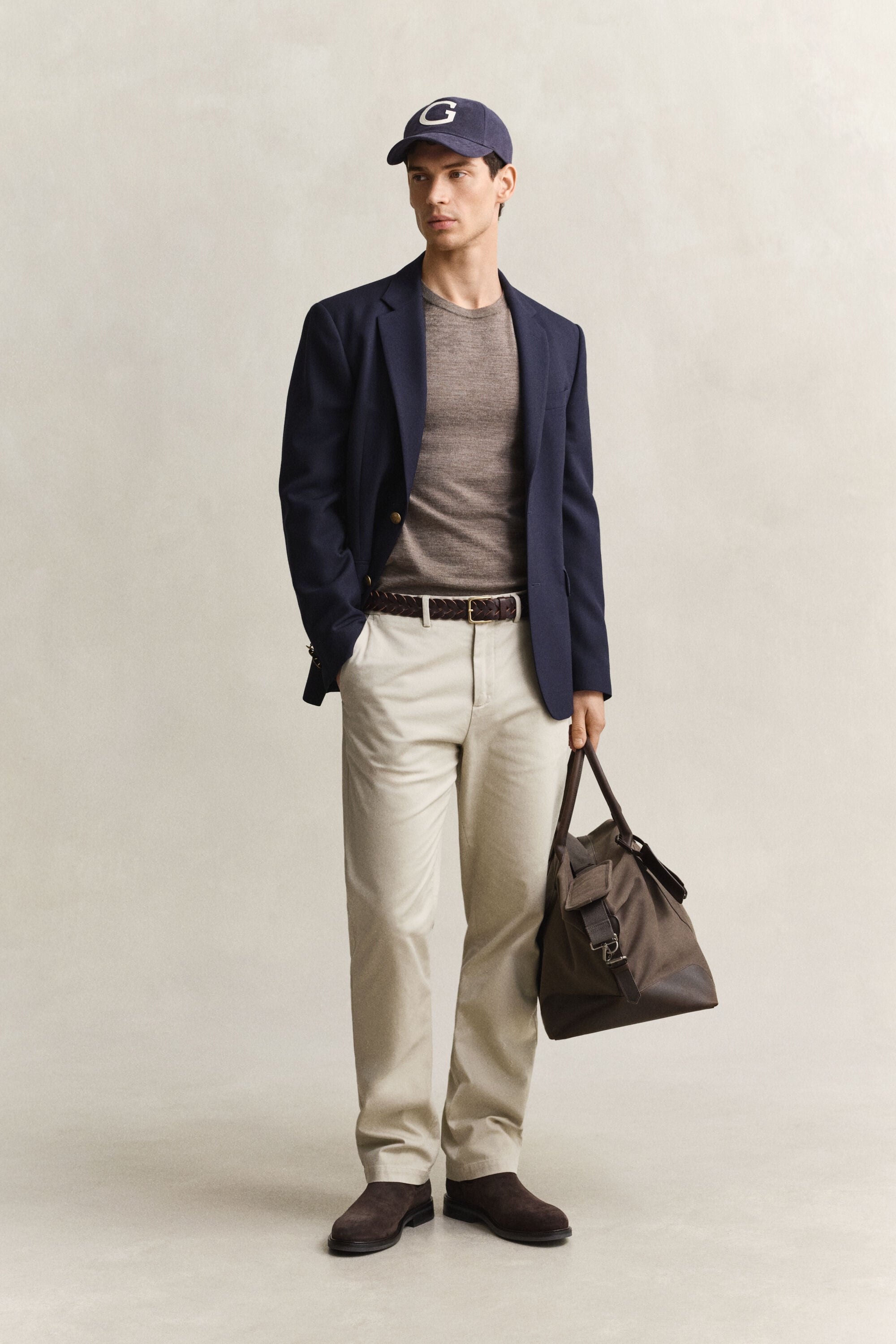 Pantalon chino élégant coupe regular