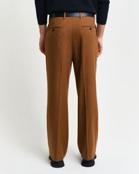 Pantalon de costume relaxed fit en flanelle de laine