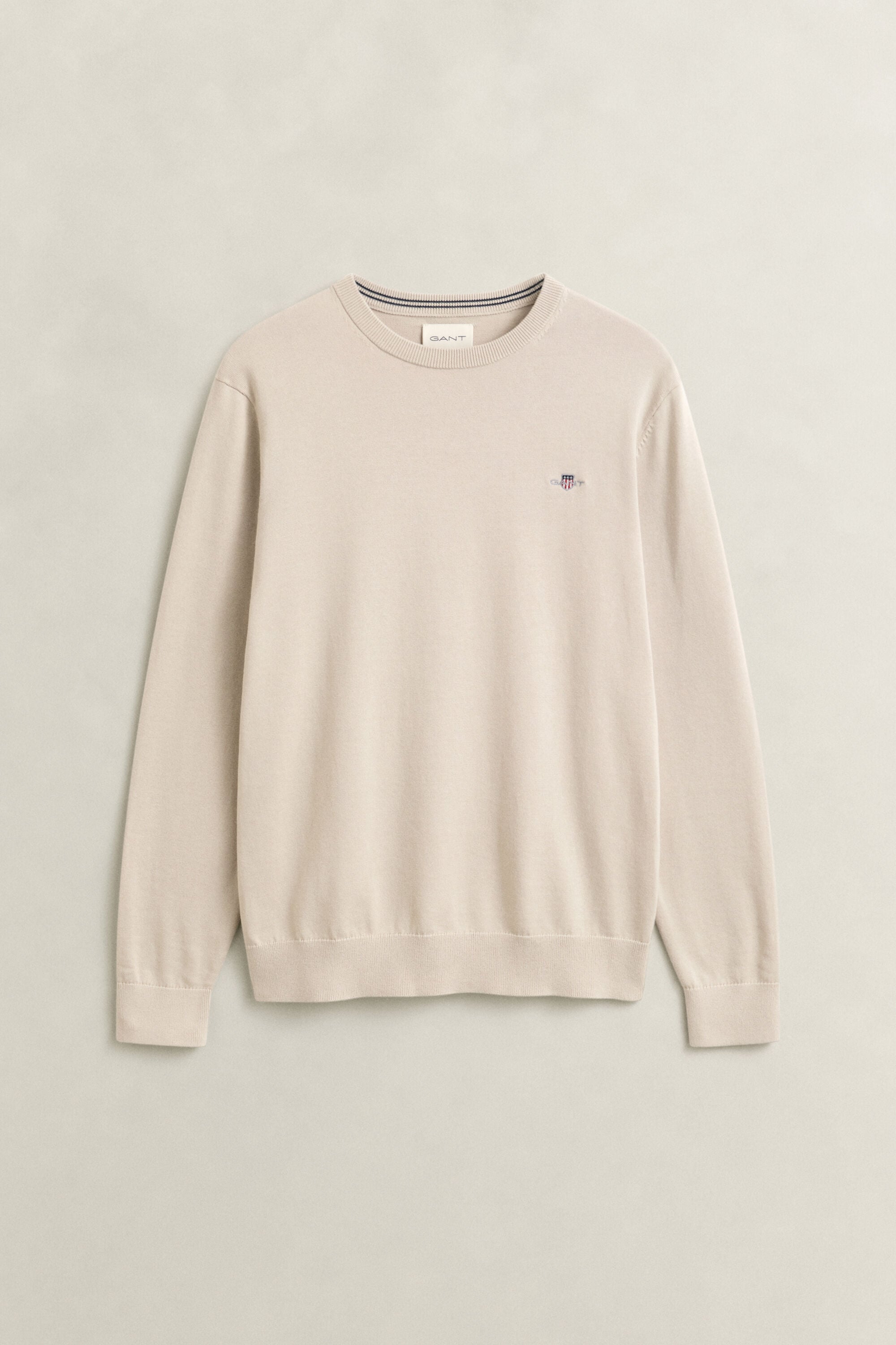 Pull col rond en coton classique