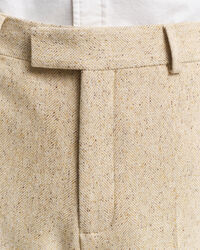 Pantalon de costume coupe décontractée à chevrons effet moucheté