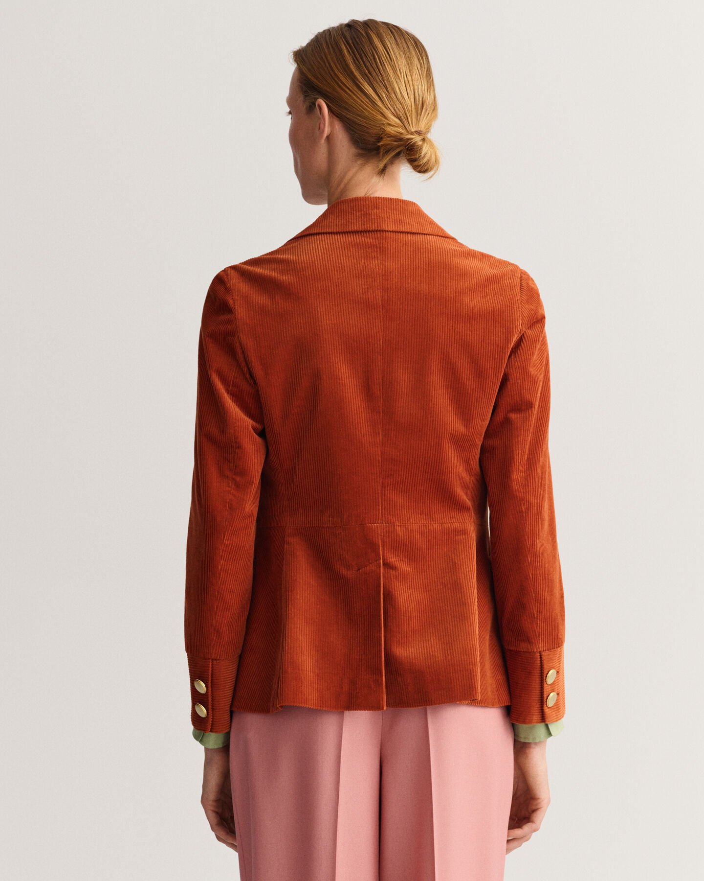 Veste blazer slim en velours côtelé