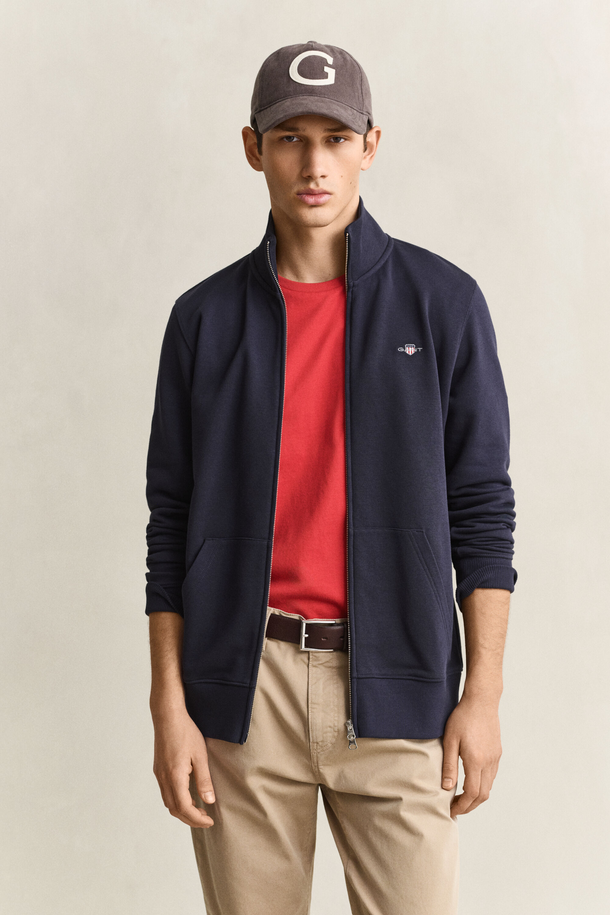 Shield sweatshirt met ritssluiting