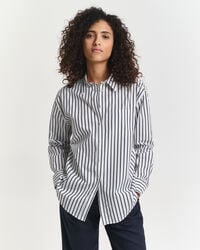 Relaxed Fit Classic hemd van poplin met strepen