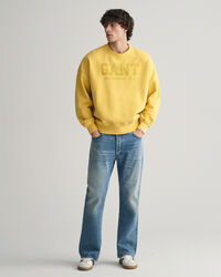 Sweatshirt met ronde hals en vintage wassing