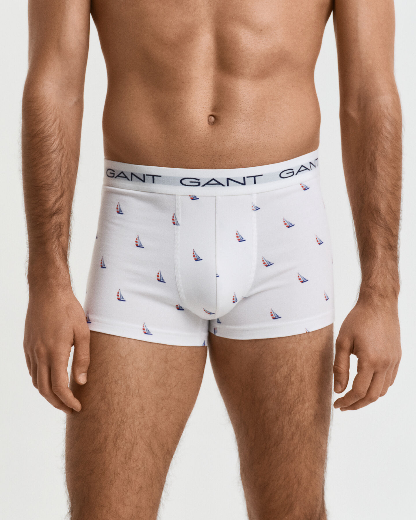 Set van drie boxershorts met botenprint