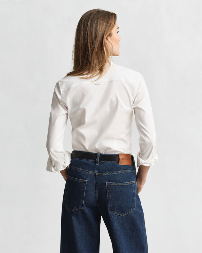 Chemise coupe slim en coton Oxford stretch