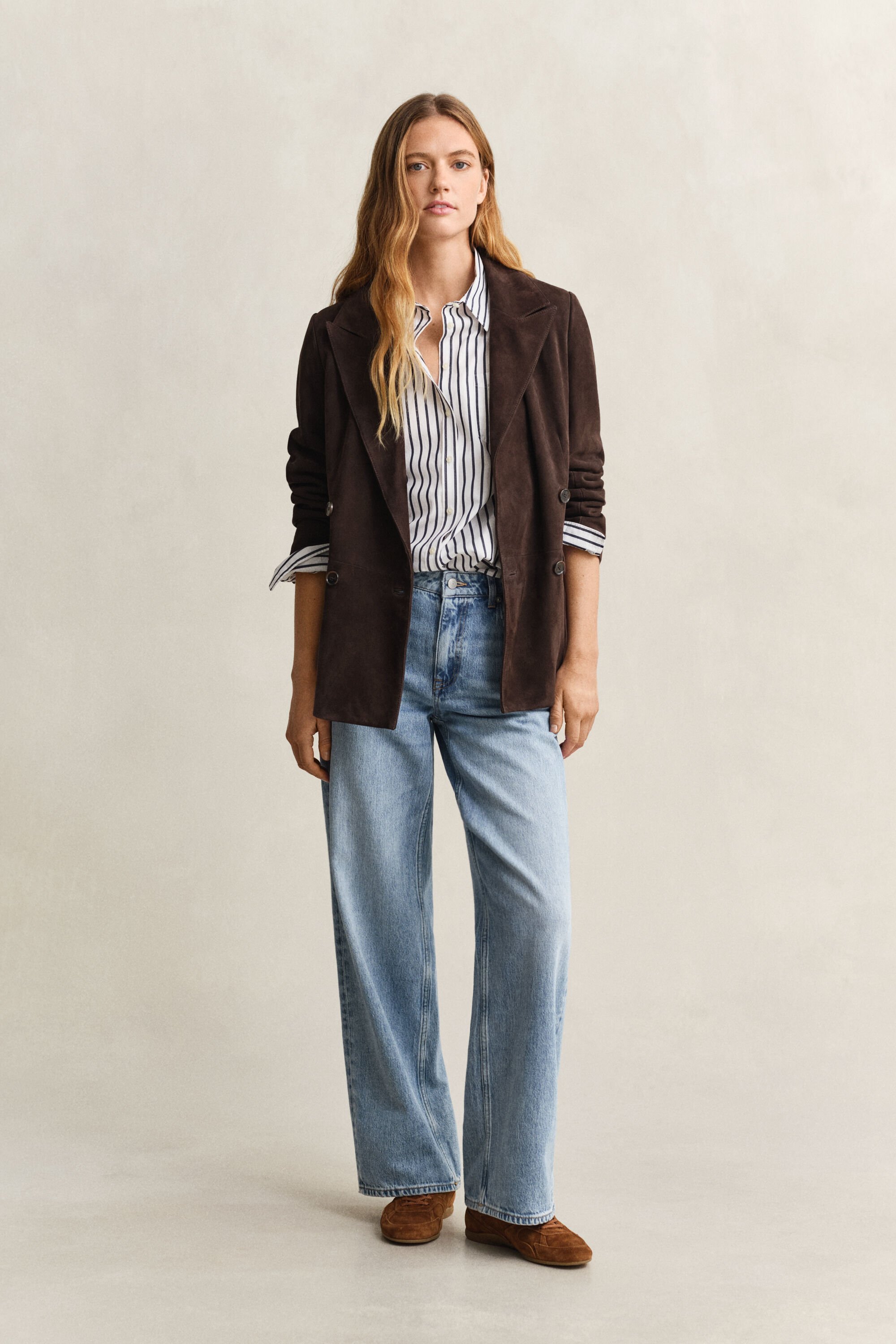 Relaxed Fit Classic overhemd van poplin met strepen