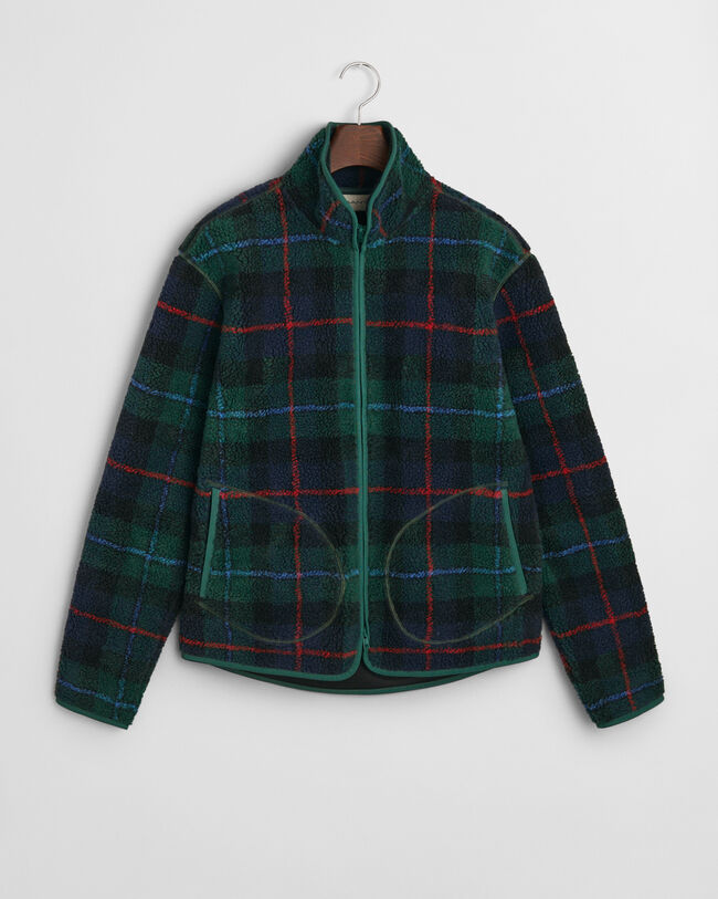 Veste en polaire à carreaux