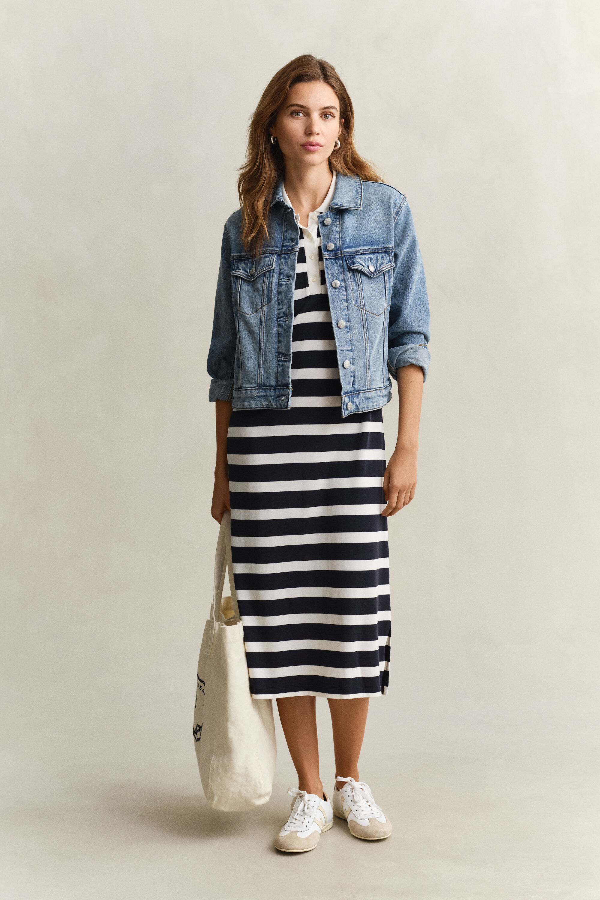 Robe polo à rayures