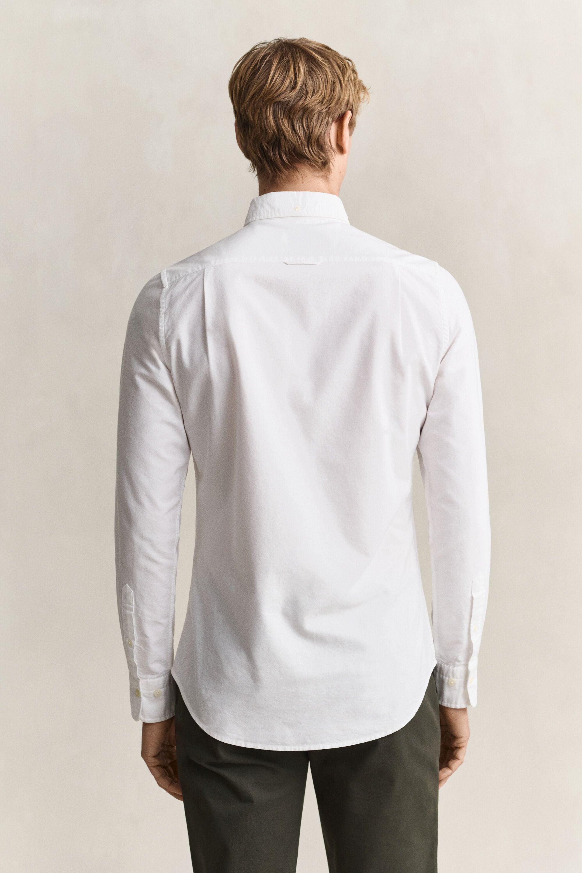 Chemise ajustée en coton Oxford classique