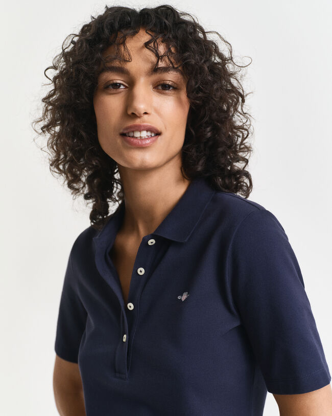 Polo en coton piqué Shield