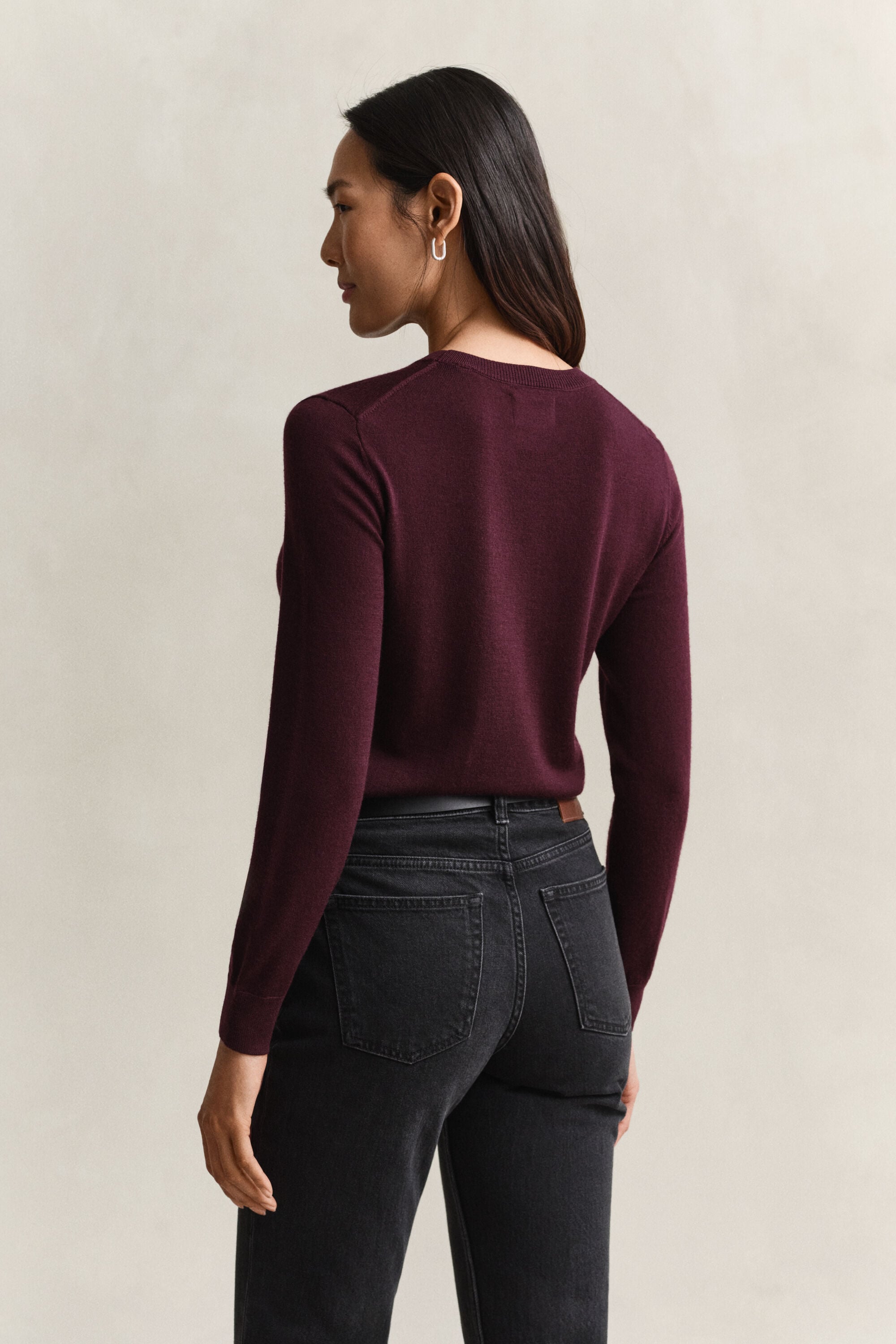 Pull col rond en laine mérinos extrafine