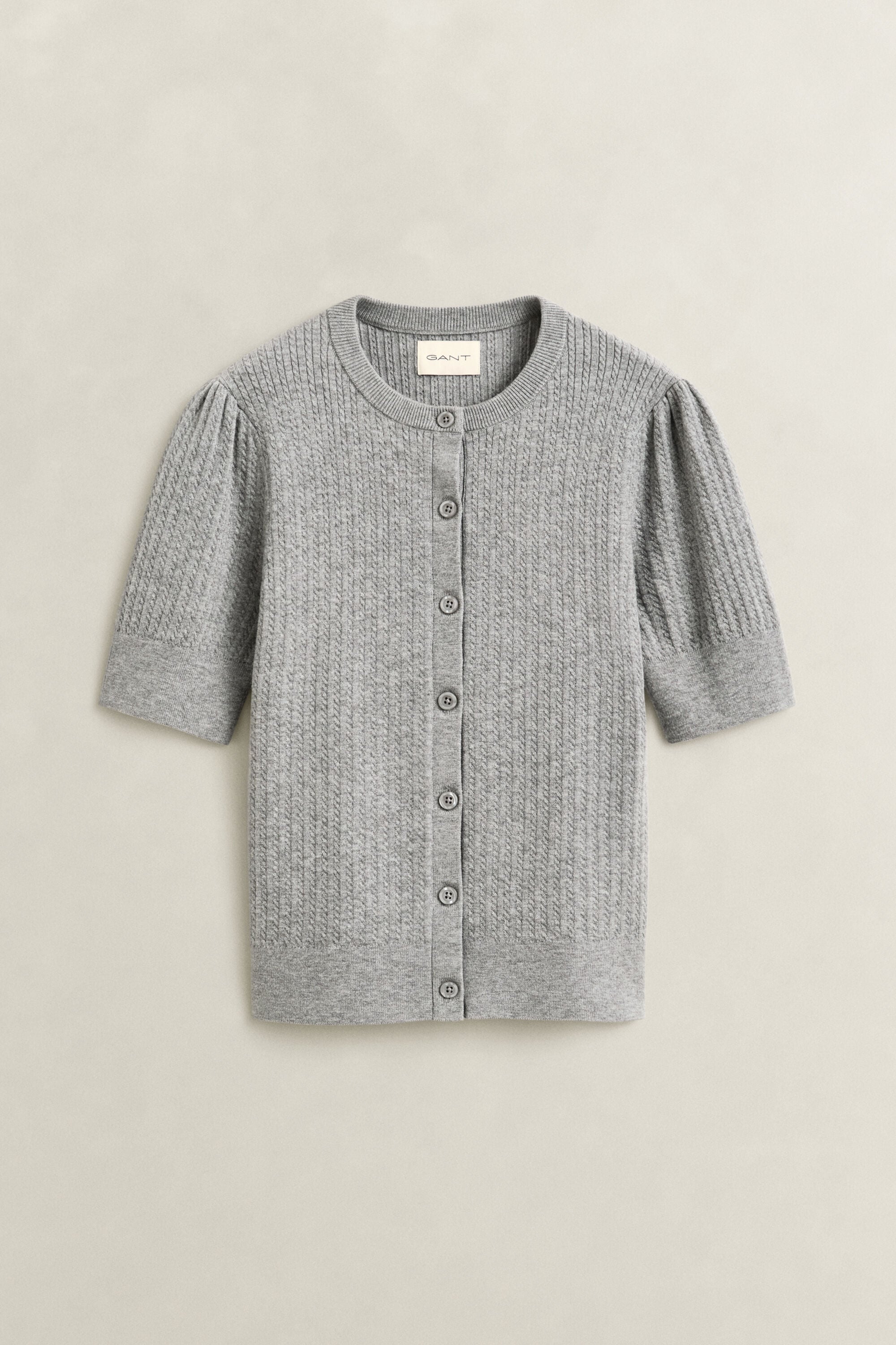 Cardigan à manches courtes en maille torsadée