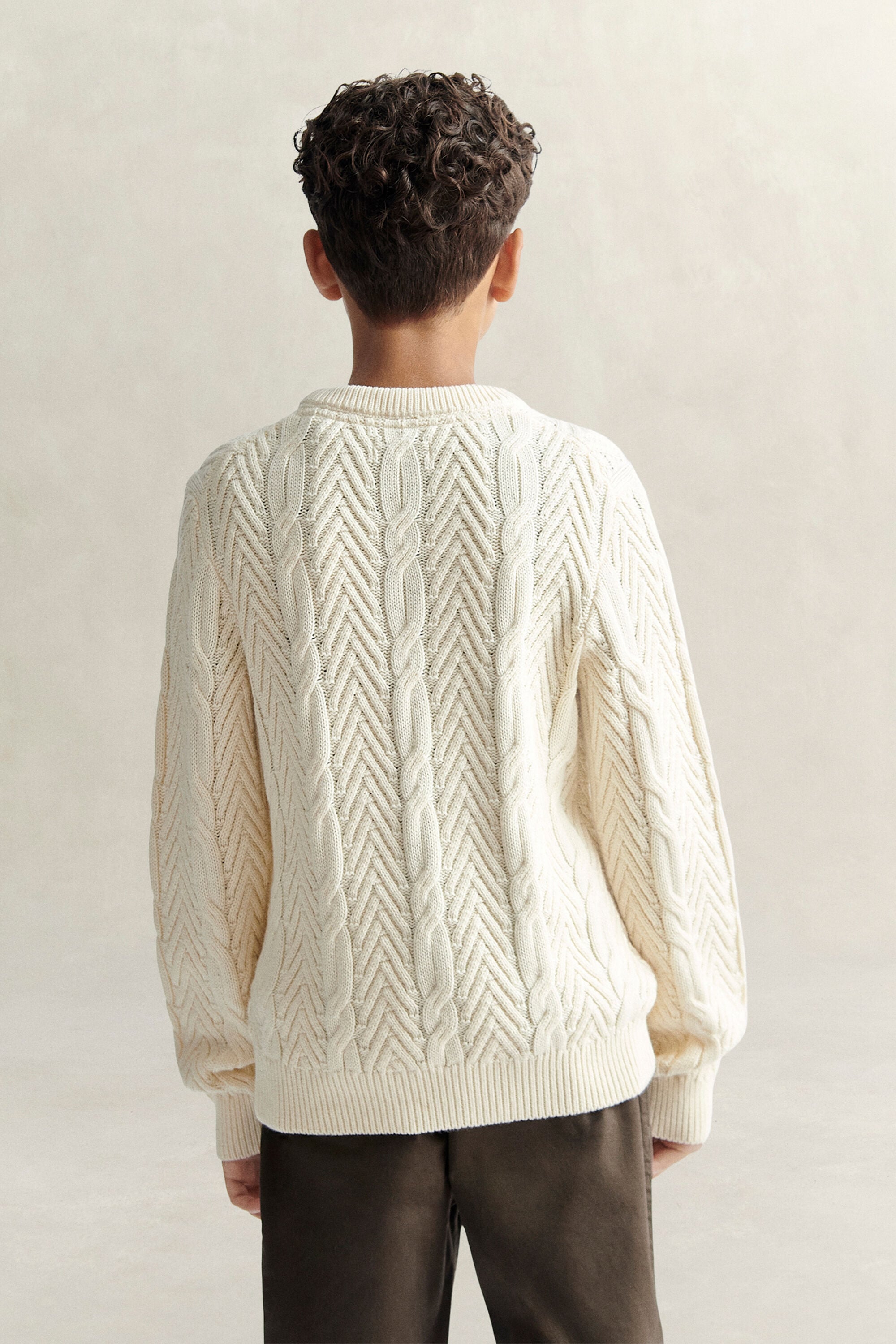 Pull en maille torsadée Ado Garçon
