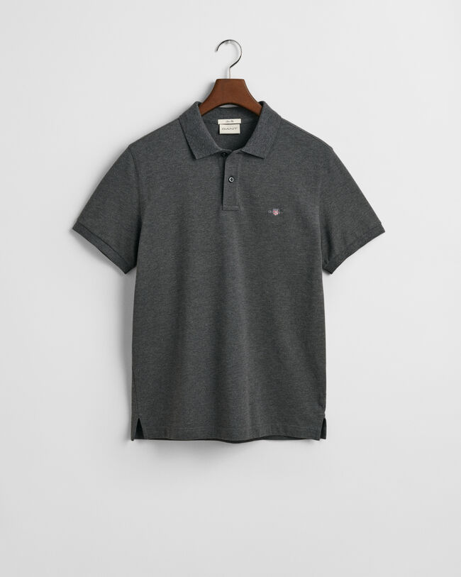 Polo coupe slim en coton piqué Shield