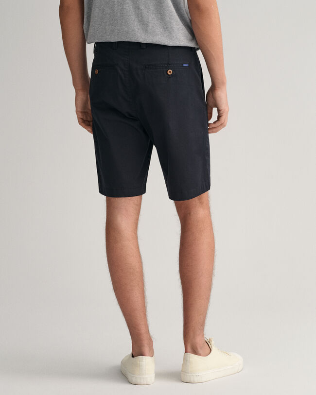 Short slim fit en sergé Hallden