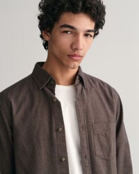 Regular Fit flanellen hemd met visgraatmotief