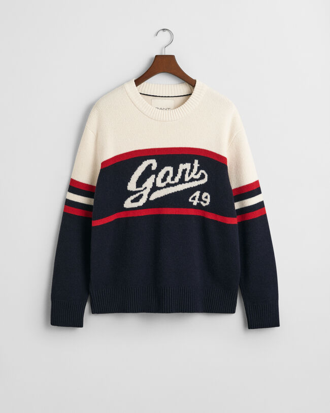 Pull ras du cou avec logo vintage GANT