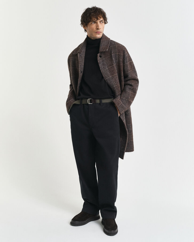 Pull col roulé en coton classique