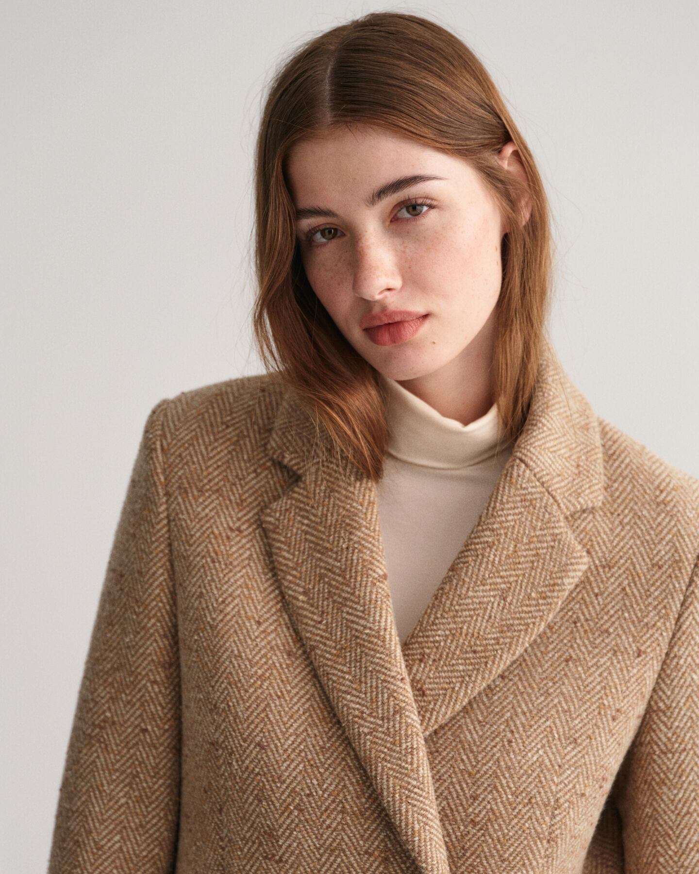 Regular Fit blazer met visgraatmotief