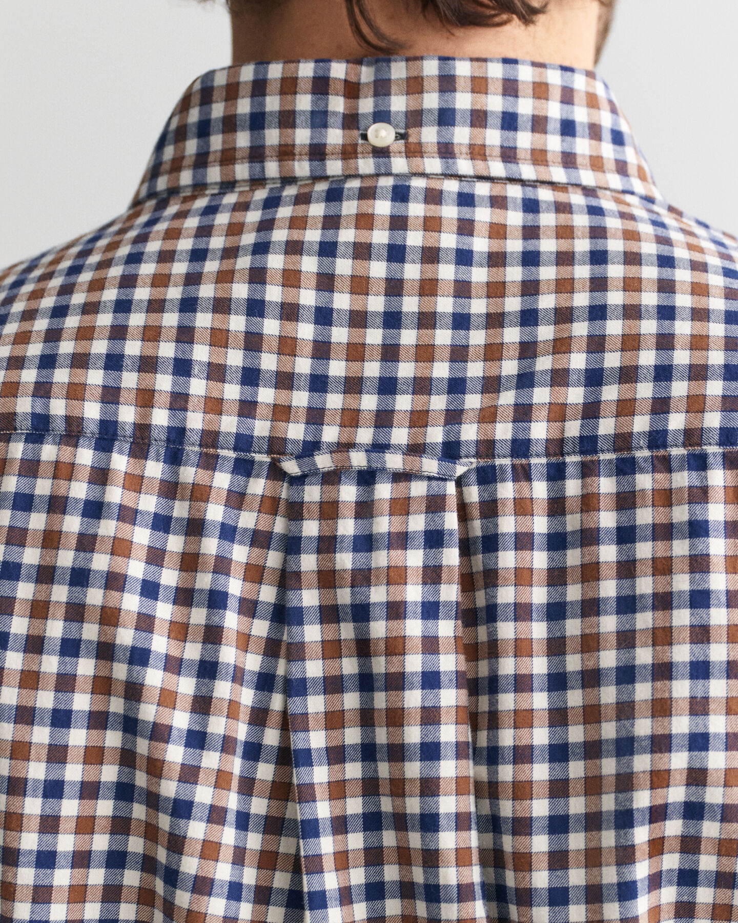 Regular Fit hemd met Gingham-ruit van lichte keperstof