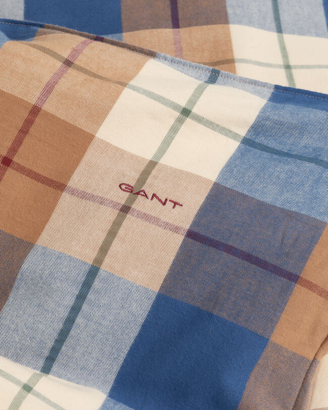 Housse de couette simple en flanelle à carreaux