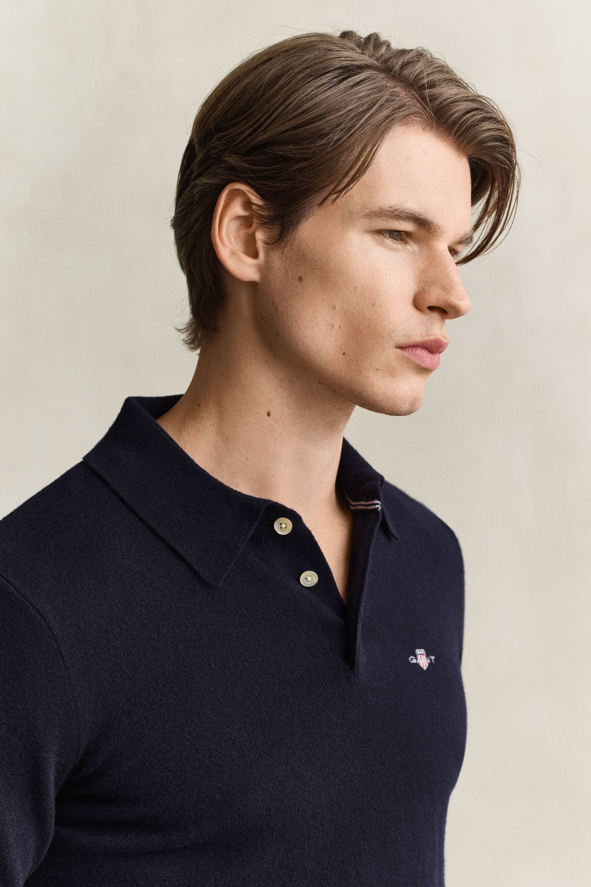 Pull polo en laine d'agneau ultrafine