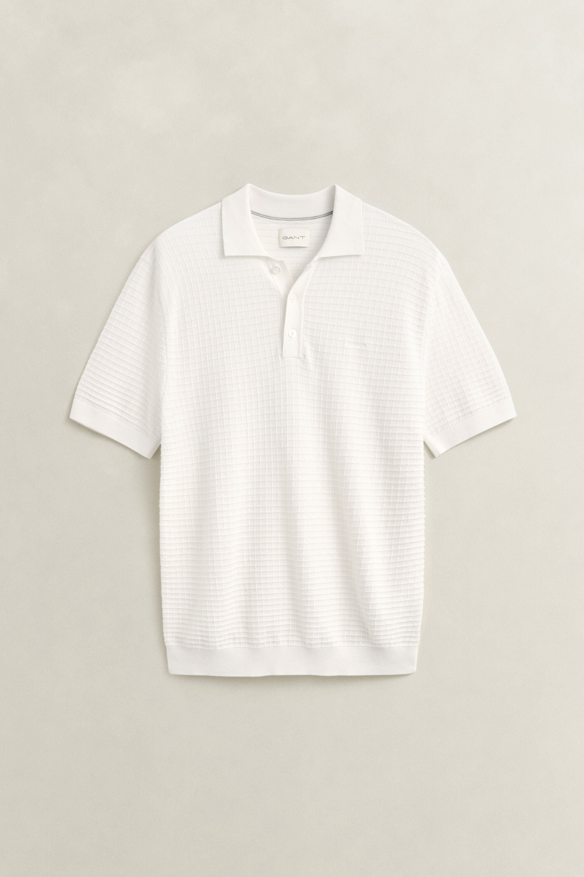Polosweater met textuur