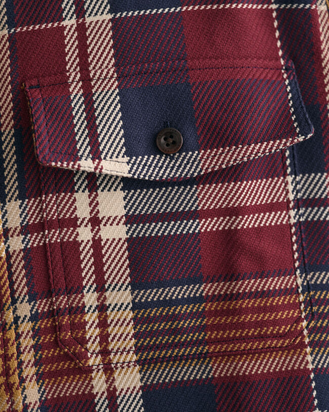 Geruit overshirt van zware keperstof