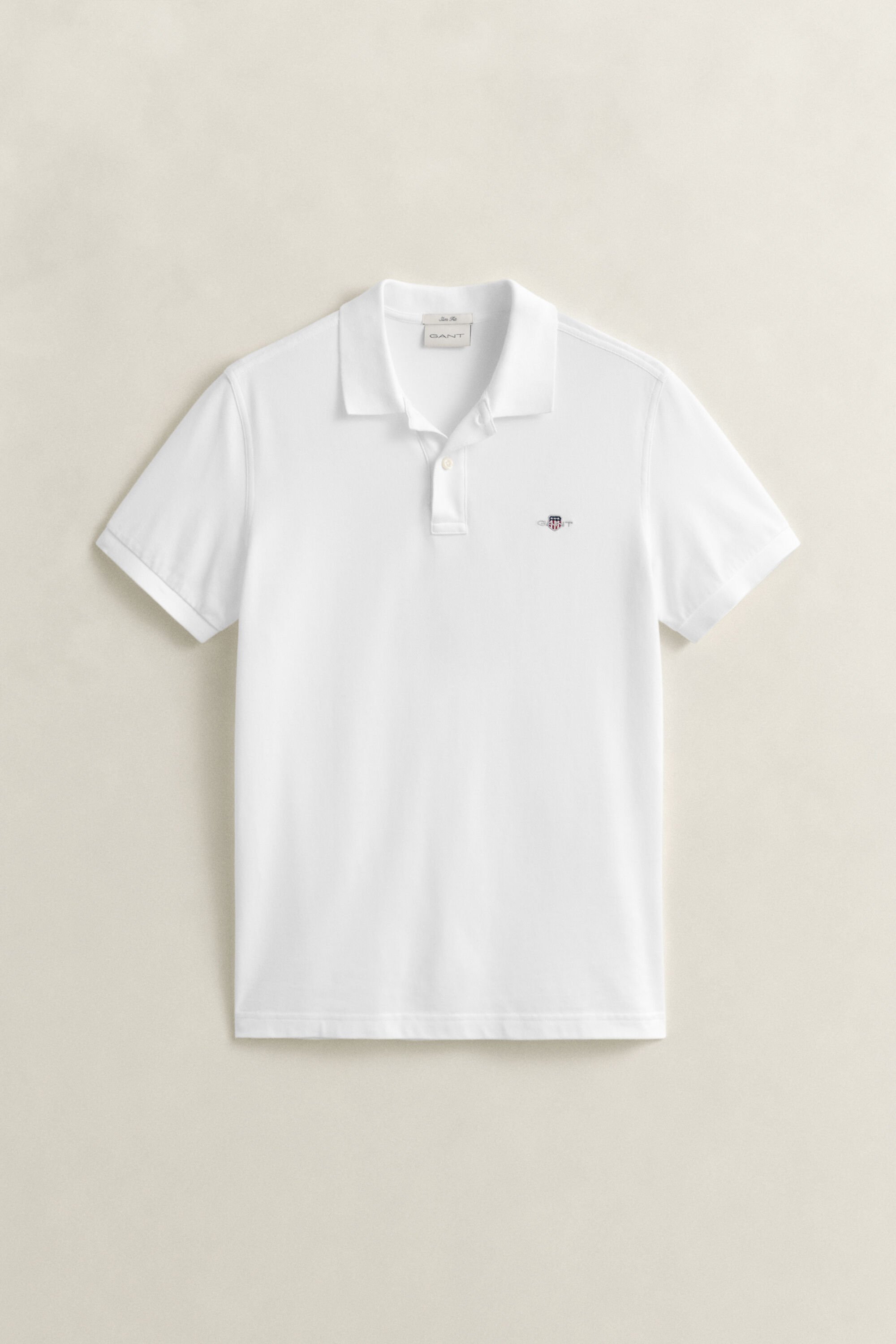 Slim Fit Shield piqué poloshirt