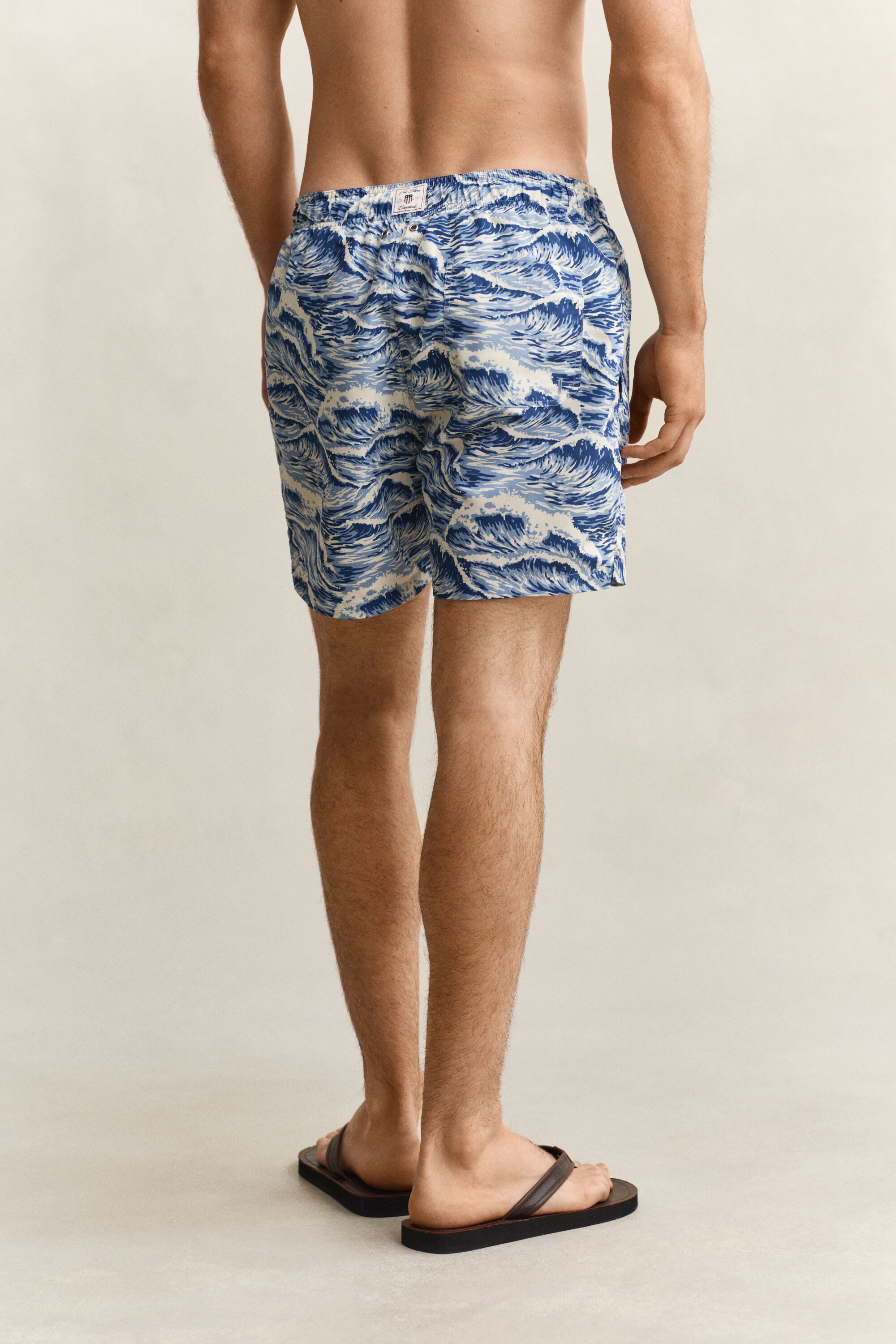 Zwemshort met golvenprint