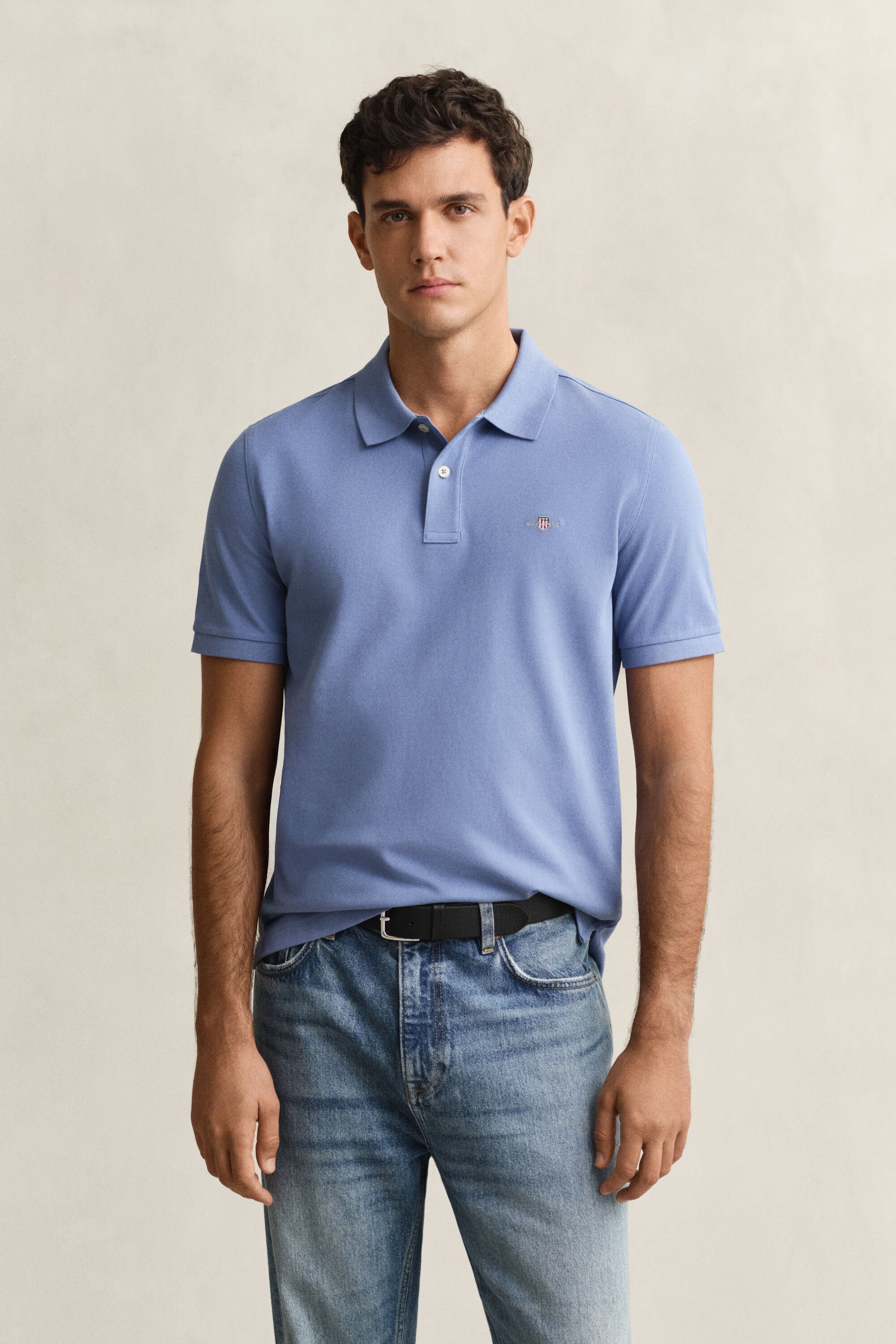Regular Fit Shield piqué poloshirt