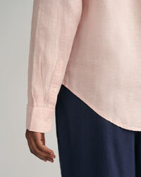 Chemise regular fit en chambray de lin